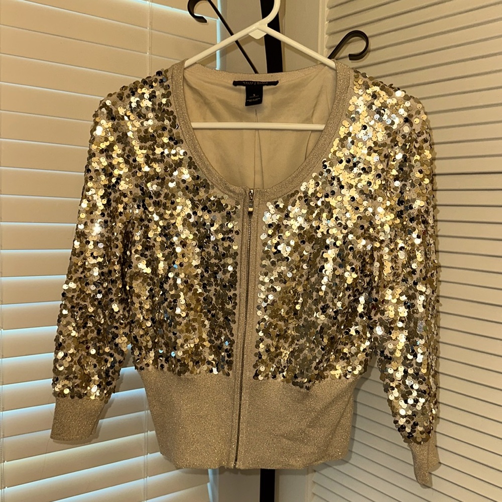 Gold sequined jacket